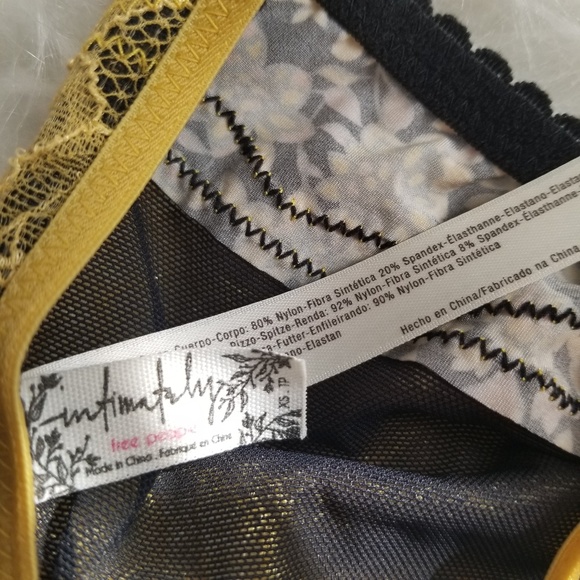 Free People Pull On Floral and Yellow Lace Bra - Picture 6 of 7